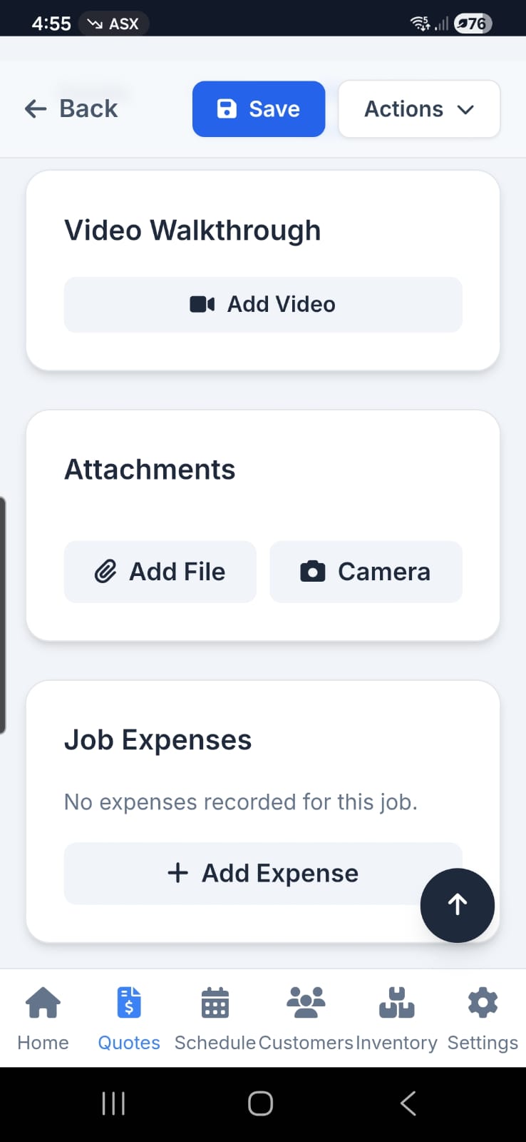 Video walkthroughs and job attachments